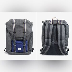 Herschel Supply Co. Charcoal Gray Navy Backpack Laptop School Bag